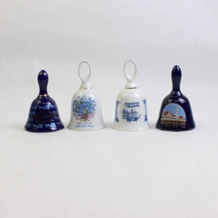 Lot of 4 United States Travel Porcelain Souvenir Bells