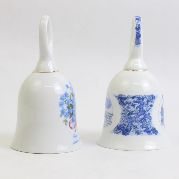 Lot of 4 United States Travel Porcelain Souvenir Bells