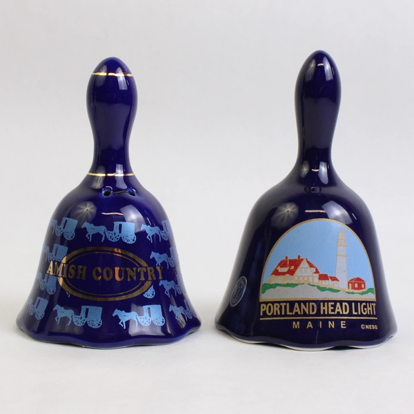 Lot of 4 United States Travel Porcelain Souvenir Bells