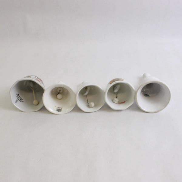 Lot of 5 International Travel Porcelain Souvenir Bells