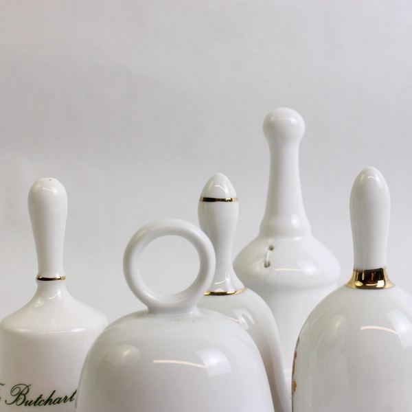 Lot of 5 International Travel Porcelain Souvenir Bells