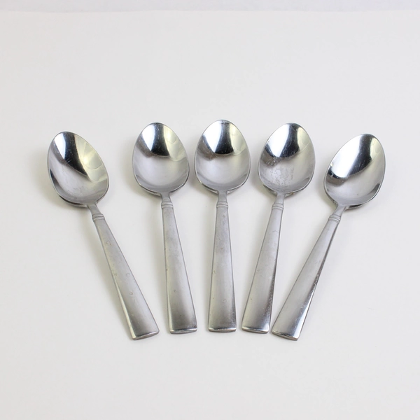 Lot Of 5 Reed & Barton Perspective (Stainless) Flatware Soup Spoons