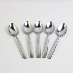 Lot Of 5 Reed & Barton Perspective (Stainless) Flatware Soup Spoons