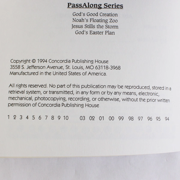 God's Easter Plan by Carol Greene 1994 Paperback A PassAlong Arch Book