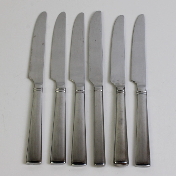 Lot Of 6 Reed & Barton Perspective Stainless Steel Flatware French Hollow Knives