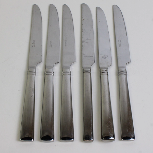 Lot Of 6 Reed & Barton Perspective Stainless Steel Flatware French Hollow Knives