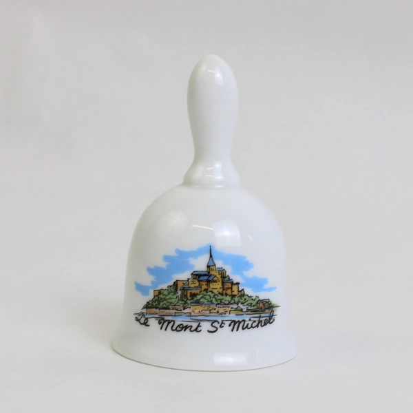 Le Mont Saint Michel France Porcelain Souvenir Bell 3"