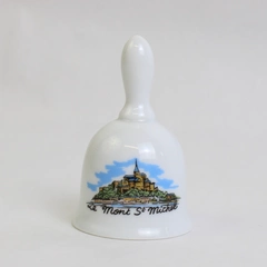 Le Mont Saint Michel France Porcelain Souvenir Bell 3"
