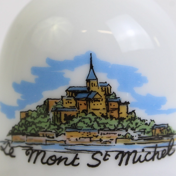 Le Mont Saint Michel France Porcelain Souvenir Bell 3"