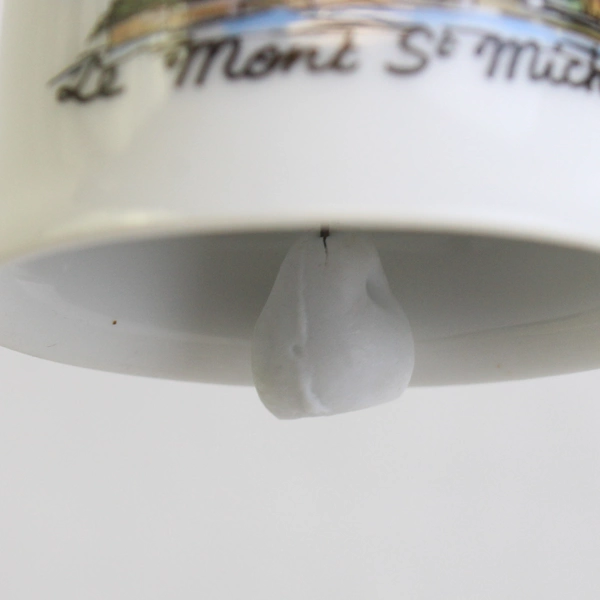 Le Mont Saint Michel France Porcelain Souvenir Bell 3"
