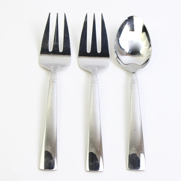 Lot Of 3 Reed & Barton Perspective (Stainless) Flatware Serving Spoon & 2 Forks