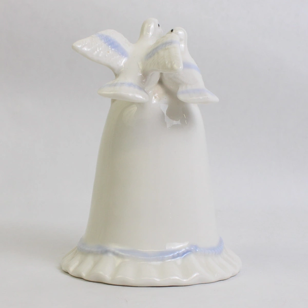 Vintage K's Collection Porcelain Bell Dove and Floral Motifs 5"
