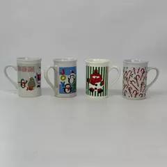 Lot of 4 Royal Norfolk Christmas Coffee Or Cocoa Mugs