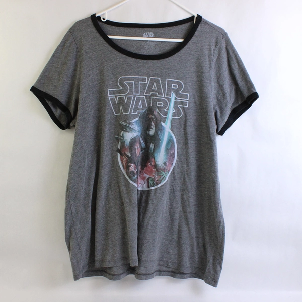 Star Wars A New Hope Gray Color Graphic T-Shirt Women's Size 2