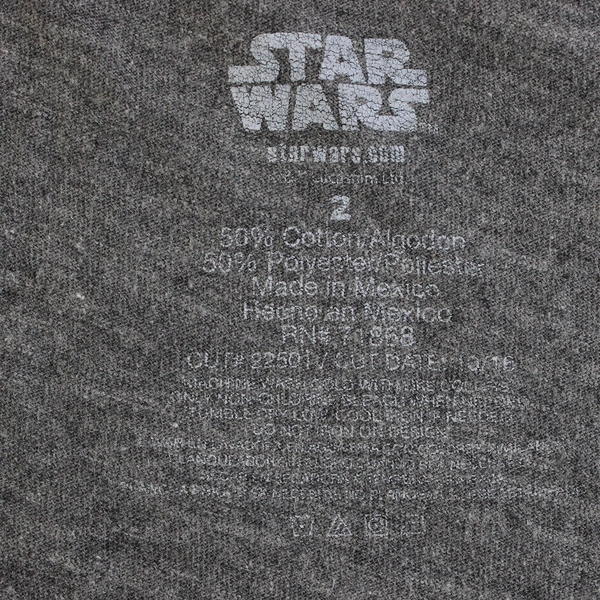 Star Wars A New Hope Gray Color Graphic T-Shirt Women's Size 2
