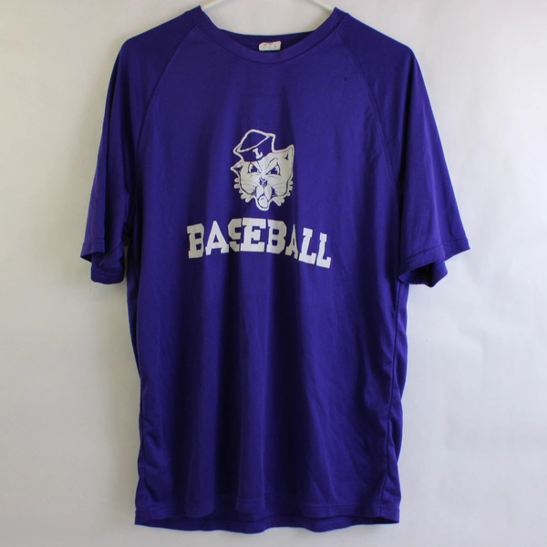 Augusta Sportswear Linfield University Purple Baseball Graphic T-Shirt Size L