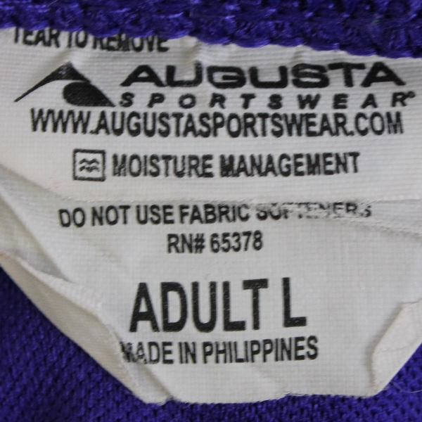 Augusta Sportswear Linfield University Purple Baseball Graphic T-Shirt Size L