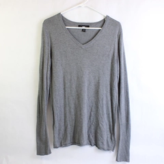 Mossimo Gray V-Neck Sweater Women's Size Medium