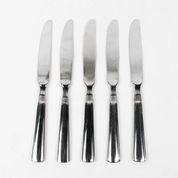 Lot Of 5 Pfaltzgraff Kenilworth (Stainless) Flatware Modern Solid Knives