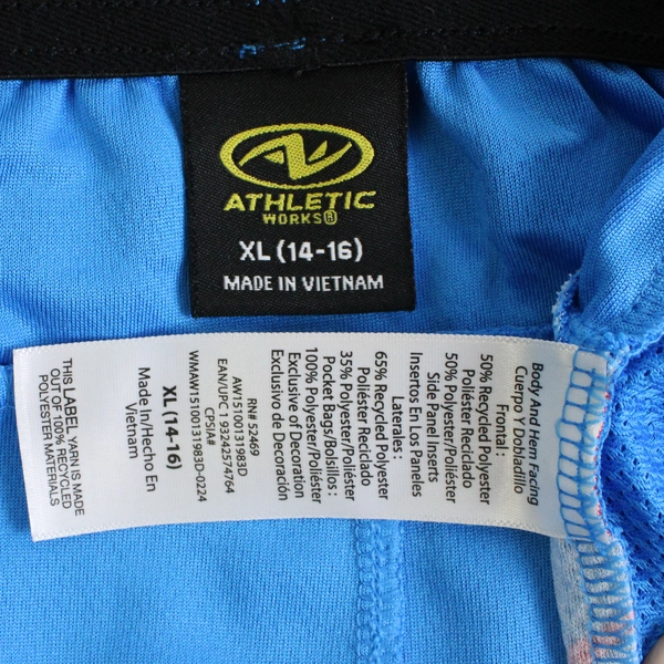 Athletic Works Blue With Red Camo Basketball Shorts Size XL 14-16