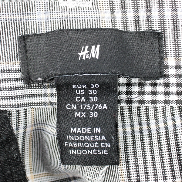 H&M Gray and Beige Tapered Leg Dress Pants Men's Size 30