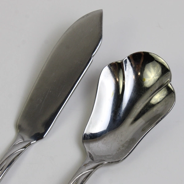 Lot Of 5 Pfaltzgraff Glennbrook (Stainless) Flatware Butter Knife 4 Sugar Spoons