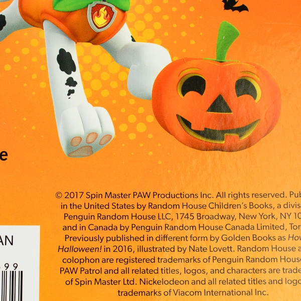 Nickelodeon Paw Patrol Halloween Heroes! 2017 Board Book 