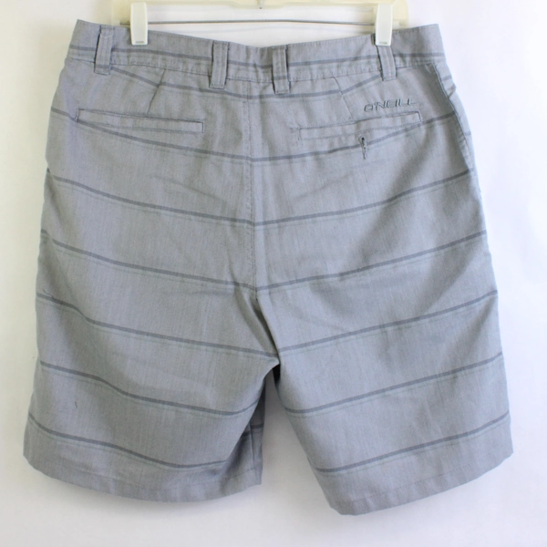 O'Neill Gray-Striped Bermuda Shorts Men's Size 34