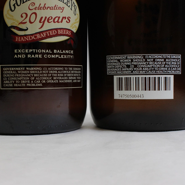 Lot of 2 64 fl oz Brown Glass Growler Bottles Empty