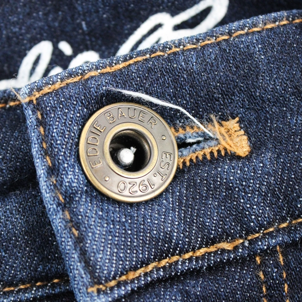 Eddie Bauer Dark Slightly Curvy-High Rise Slim Straight Denim Jeans Size 6