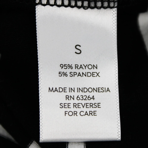 Westport Black/White Striped Long Sleeve Dress Size S