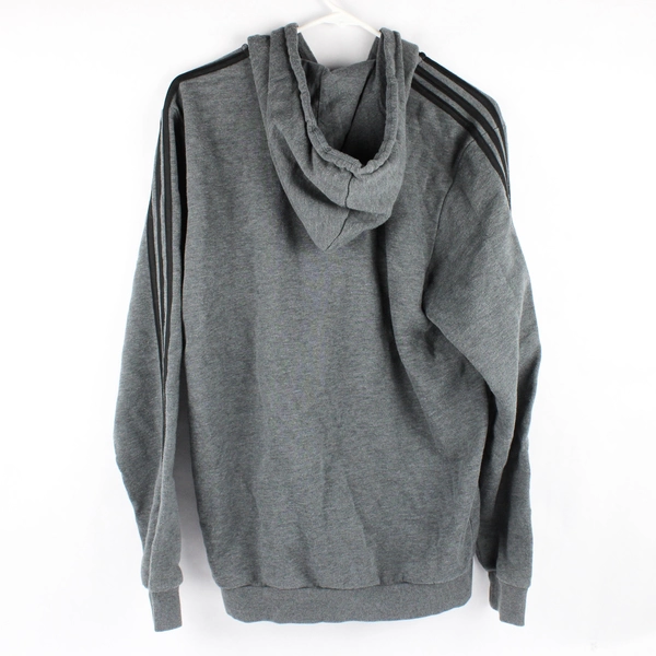 adidas Men's Solid Dark Gray Hooded Zip Up Jacket Size Medium