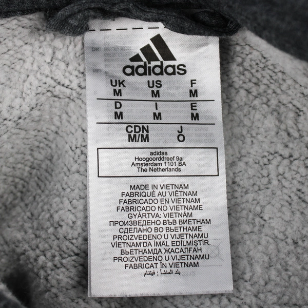 adidas Men's Solid Dark Gray Hooded Zip Up Jacket Size Medium