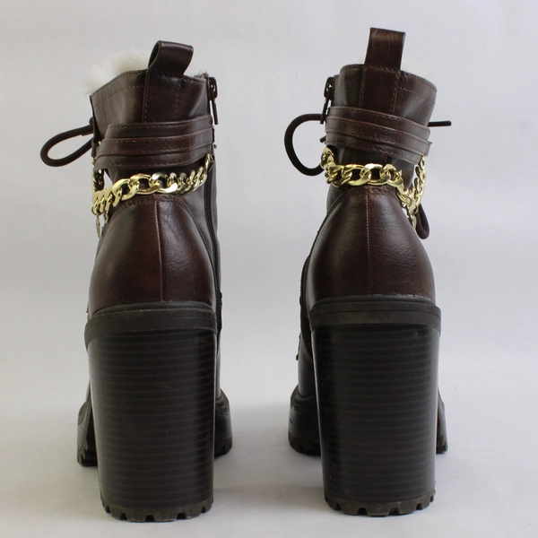 GBG Los Angeles High Heeled Boots Faux Fur Tongue Women's US Size 8.5M