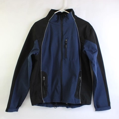 Dutch Harbor Gear All Weather Blue and Black Zip-Up Jacket Men's Medium