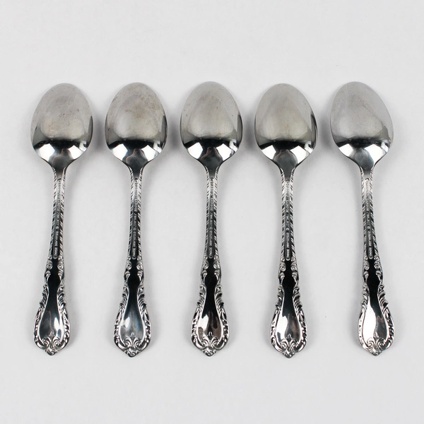 Lot Of 5 Reed & Barton Louis Philippe (Stainless) Flatware Soup Spoons