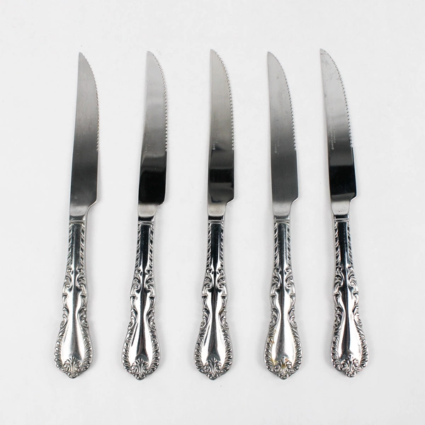 Lot Of 5 Reed & Barton Louis Philippe (Stainless) Flatware Steak Knives