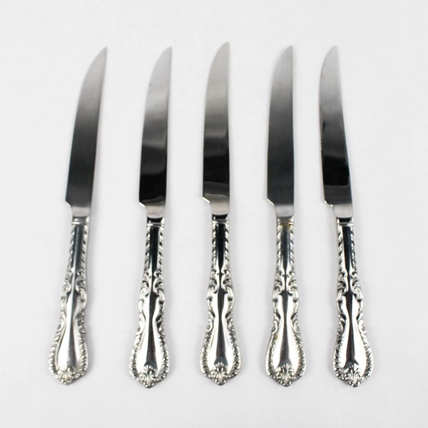 Lot Of 5 Reed & Barton Louis Philippe (Stainless) Flatware Steak Knives