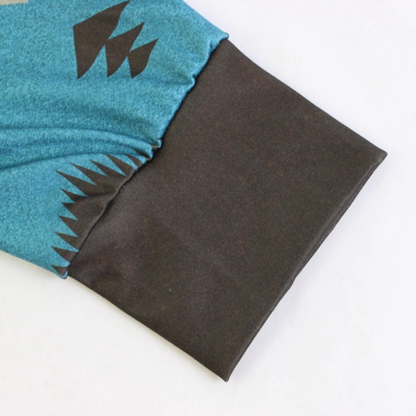 Multicolor Tribal Pattern Long-Sleeve Duster With Fringe Women's Size 3XL