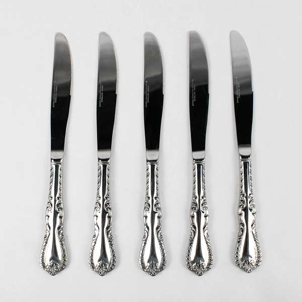 Lot Of 5 Reed & Barton Louis Philippe (Stainless) Flatware Solid Knives 9"
