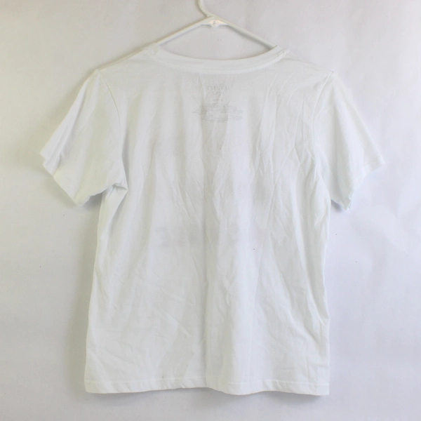 Mighty Fine Inspirational White Cotton Graphic T-Shirt Women's Small