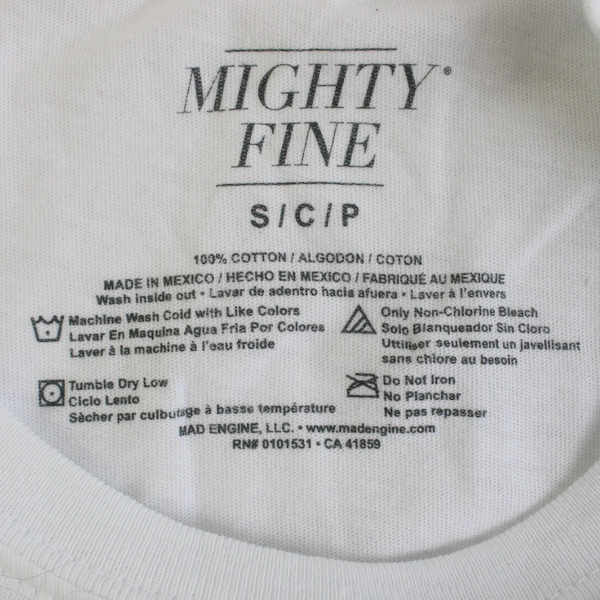 Mighty Fine Inspirational White Cotton Graphic T-Shirt Women's Small