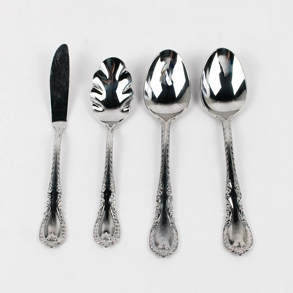 Lot Of 4 Reed & Barton Louis Philippe (Stainless) Flatware 3 Spoons & Knife