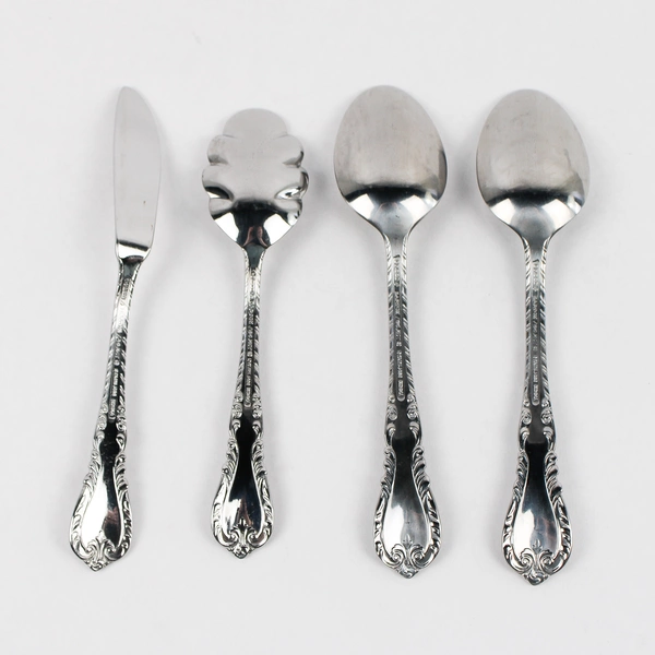 Lot Of 4 Reed & Barton Louis Philippe (Stainless) Flatware 3 Spoons & Knife