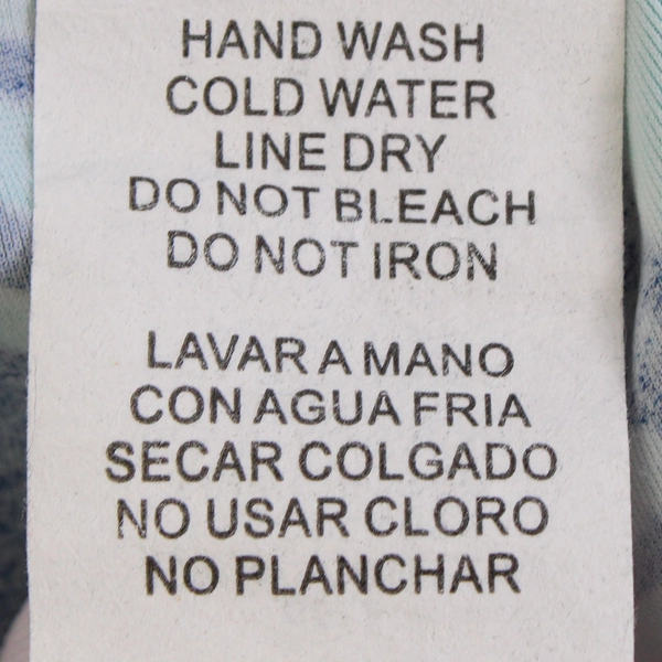 Rose Marie Reid Blue Tropical Floral Pattern One-Piece Swimsuit Women's Size 10