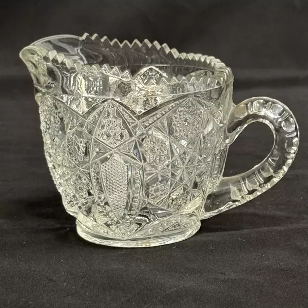Vintage MCM McKee Fentec Clear Glass Creamer
