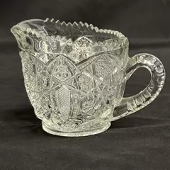 Vintage MCM McKee Fentec Clear Glass Creamer