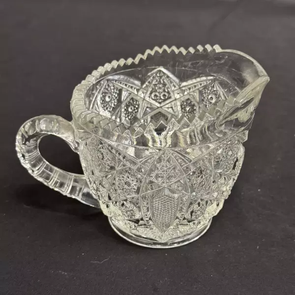 Vintage MCM McKee Fentec Clear Glass Creamer