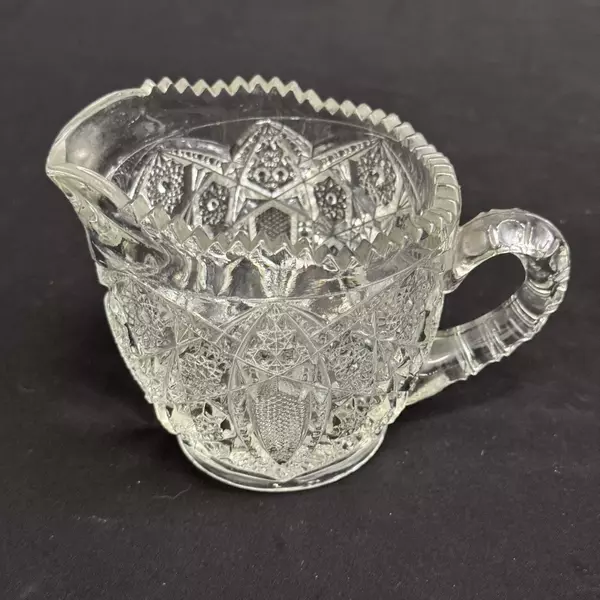 Vintage MCM McKee Fentec Clear Glass Creamer
