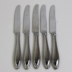 Lot Of 5 Lenox LF19 (Stainless) Flatware Hollow Dinner Knives